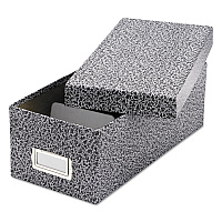 Oxford Reinforced Board Card File, Lift-Off Cover, Holds 1,200 3 x 5 Cards, 5.13 x 11 x 3.63, Black/White (OXF40588)