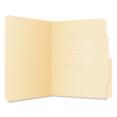 Pendaflex Divide It Up File Folder, 1/2-Cut Tabs: Assorted, Letter Size, 0.75" Expansion, Manila, 24/Pack (10770)