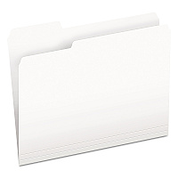 Pendaflex Colored File Folders, 1/3-Cut Tabs: Assorted, Letter Size, White, 100/Box (PFX15213WHI)
