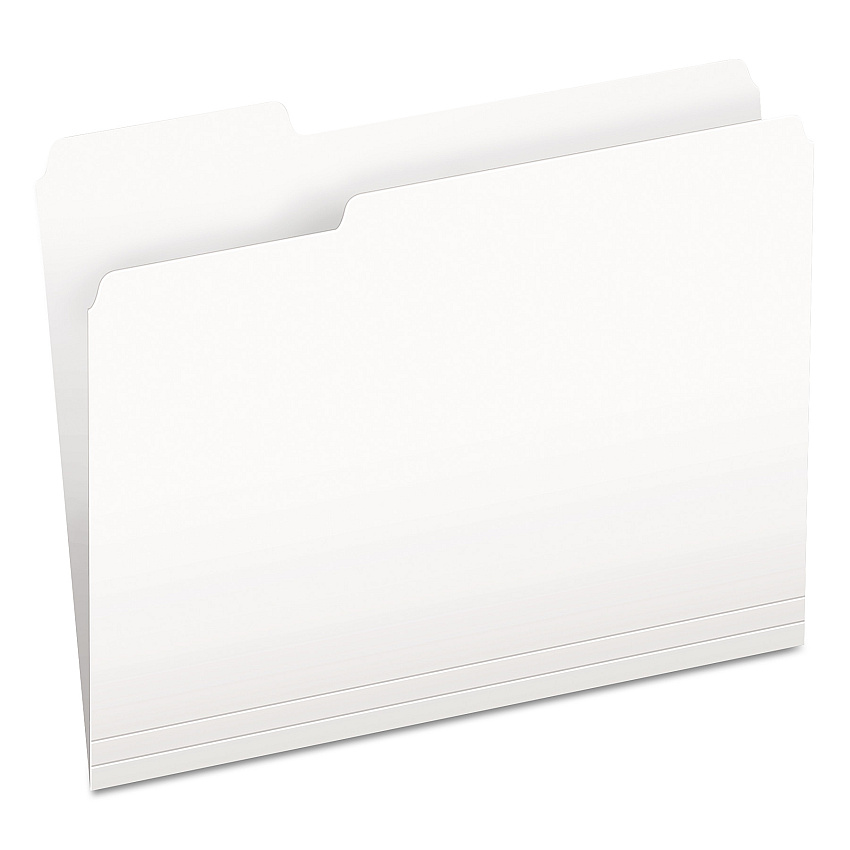 Pendaflex Colored File Folders, 1/3-Cut Tabs: Assorted, Letter Size, White, 100/Box (PFX15213WHI)