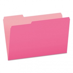 Pendaflex Colored File Folders, 1/3-Cut Tabs: Assorted, Legal Size, Pink/Light Pink, 100/Box (15313PIN)