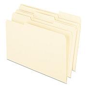 Earthwise by Pendaflex 100% Recycled Manila File Folder, 1/3-Cut Tabs: Assorted, Legal Size, 0.75" Expansion, Manila, 100/Box (PFX76520)