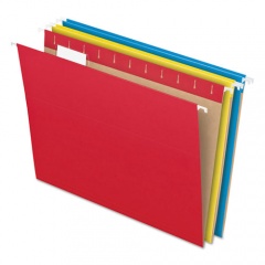 Pendaflex Colored Hanging Folders, Letter Size, 1/5-Cut Tabs, Three-Color Assortment, 25/Box (81612)