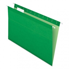 Pendaflex Colored Reinforced Hanging Folders, Legal Size, 1/5-Cut Tabs, Bright Green, 25/Box (415315BGR)