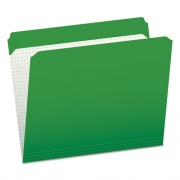 Pendaflex Double-Ply Reinforced Top Tab Colored File Folders, Straight Tabs, Letter Size, 0.75" Expansion, Bright Green, 100/Box (R152BGR)