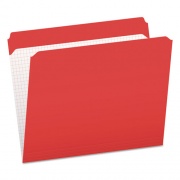 Pendaflex Double-Ply Reinforced Top Tab Colored File Folders, Straight Tabs, Letter Size, 0.75" Expansion, Red, 100/Box (R152RED)