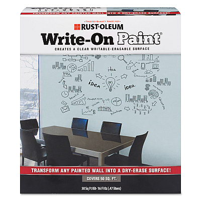 Rust-Oleum Write-On Paint, Interior, Matte Clear, 16 Oz Pouch (72105)