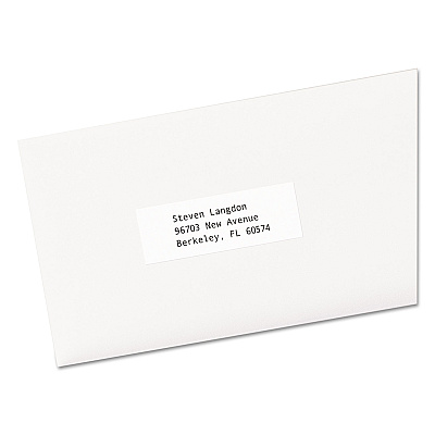 Avery Copier Mailing Labels, Copiers, 1 x 2.81, White, 33/Sheet, 500 Sheets/Box (AVE5334)