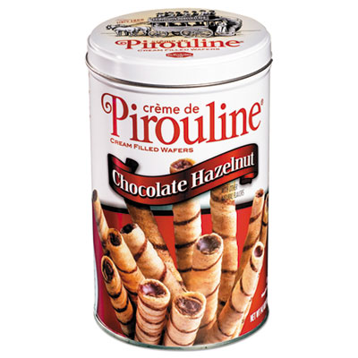 De Beukelaer Chocolate Hazelnut Pirouline Rolled Wafers, 14 oz (05051)