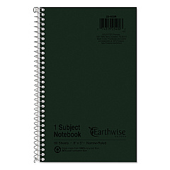 Earthwise by Oxford Recycled One-Subject Notebook, Narrow Rule, Green Cover, (80) 8 x 5 Sheets (TOP25400)
