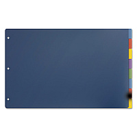 Cardinal Tabloid-Size Poly Index Divider, 8-Tab, 11 x 17, Assorted, 1 Set (CRD84251)