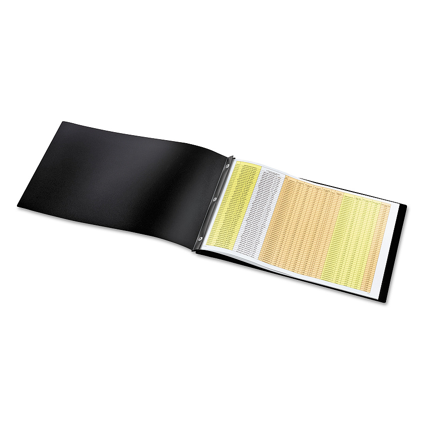 Cardinal ReportPro Tabloid Portfolio, Prong Fastener, 0.19" Capacity, 11 x 17, Black/Black (CRD94910)