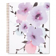 Cambridge Mina Weekly/Monthly Planner, Main Floral Artwork, 11 x 8.5, White/Violet/Peach Cover, 12-Month (Jan to Dec): 2023 (1134905)