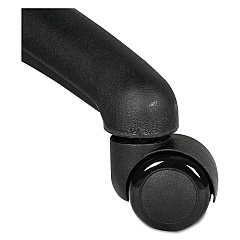 Alera Dual Wheel Hooded Casters, Grip Ring Type B Stem, 2" Soft Nylon Wheel, Black, 5/Set (ALECASTERST2)