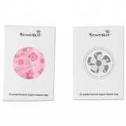 HOSPECO Scensibles Personal Disposal Bags, 3.38" x 9.75", Pink, 50 Bags/Box, 24 Boxes/Carton (SBX50)