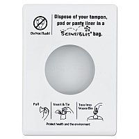 HOSPECO Scensibles Personal Disposal Bag Dispenser, Plastic, White (HOSSDW)
