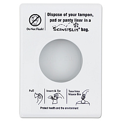 HOSPECO Scensibles Personal Disposal Bag Dispenser, Plastic, White (HOSSDW)