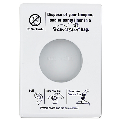 HOSPECO Scensibles Personal Disposal Bag Dispenser, Plastic, White (HOSSDW)