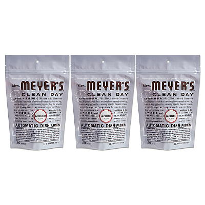 Mrs. Meyer's Automatic Dish Detergent, Lavender, 12.7 oz Pack, 20/Pack, 6 Packs/Carton (SJN306685)