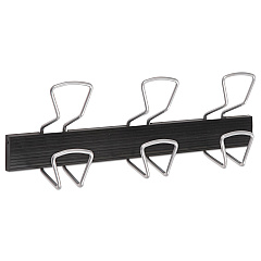 Alba Wall-Mount Coat Hooks, 18.11 x 2.95 x 6.45, Metal, Silver, 22 lb Capacity (ABAPMPRO3M)