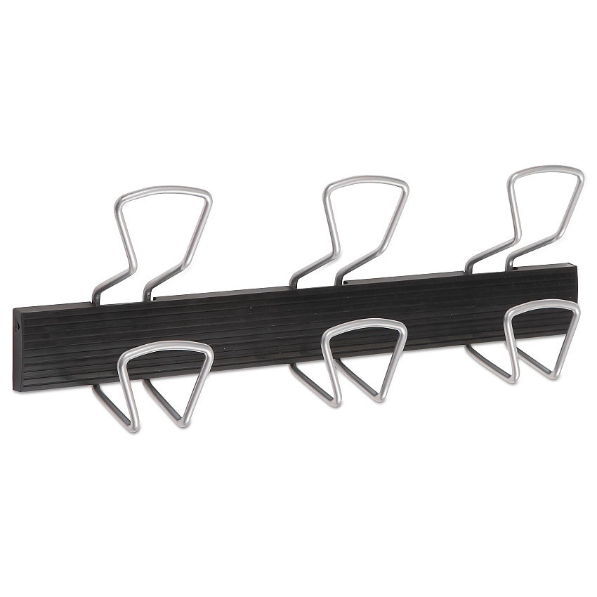 Alba Wall-Mount Coat Hooks, 18.11 x 2.95 x 6.45, Metal, Silver, 22 lb Capacity (ABAPMPRO3M)