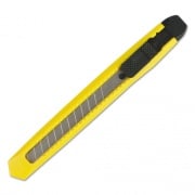 Boardwalk Snap Blade Knife, Retractable, Snap-Off, 0.39" Blade, 5" Plastic Handle, Yellow (UKNIFE75)
