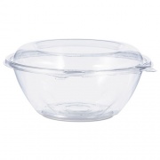 Dart Tamper-Resistant, Tamper-Evident Bowls with Dome Lid, 24 oz, 7" Diameter x 3.1"h, Clear, Plastic, 150/Carton (CTR24BD)