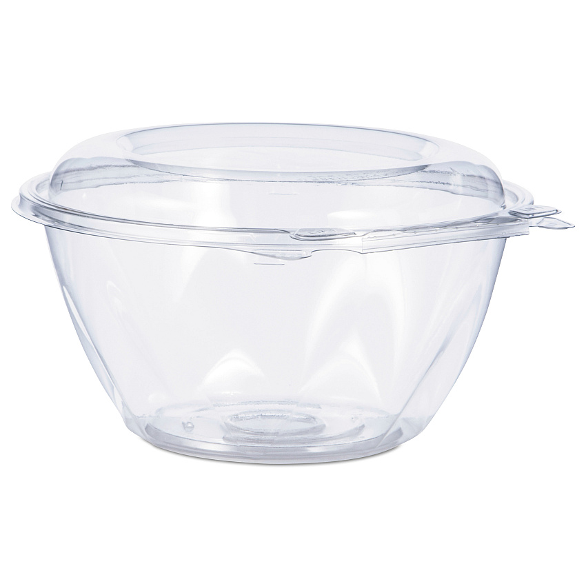 Dart Tamper-Resistant, Tamper-Evident Bowls with Dome Lid, 32 oz, 7" Diameter x 3.4"h, Clear, Plastic, 150/Carton (DCCCTR32BD)