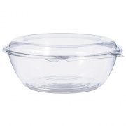 Dart Tamper-Resistant, Tamper-Evident Bowls with Dome Lid, 48 oz, 8.9" Diameter x 3.4"h, Clear, Plastic, 100/Carton (CTR48BD)