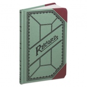 Boorum & Pease Miniature Account Book, Green/red Canvas Cover, 200 Pages, 9 1/2 X 6 (667R)