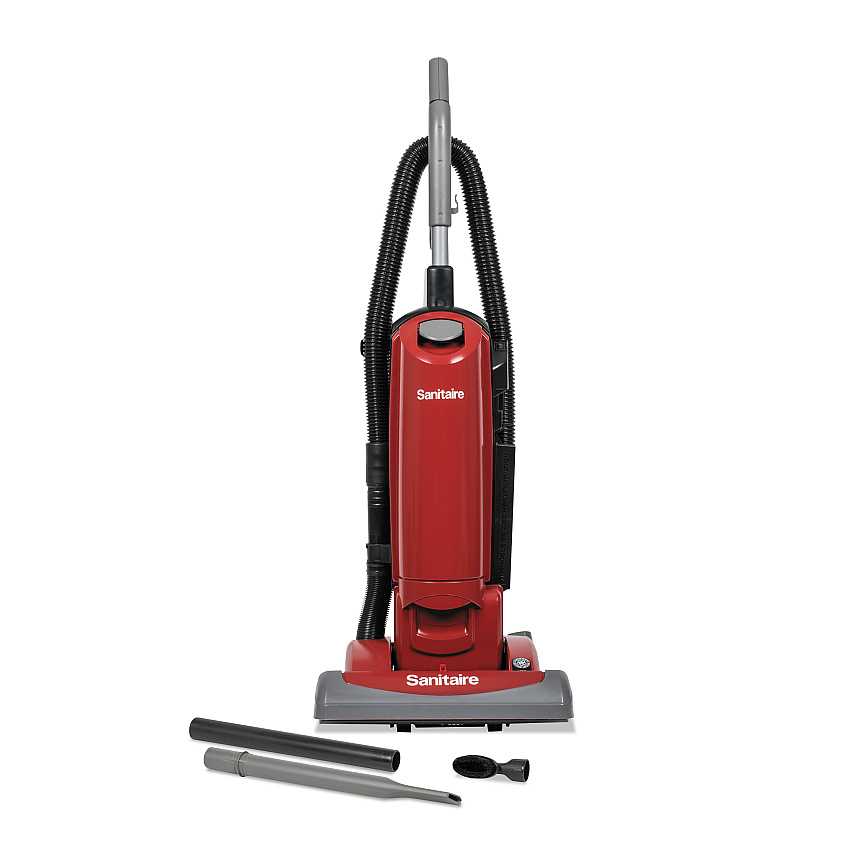 Sanitaire FORCE QuietClean Upright Vacuum SC5815D, 15" Cleaning Path, Red (EURSC5815E)