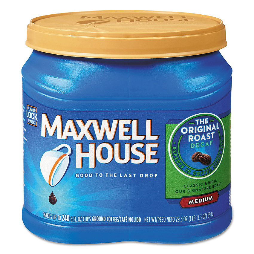Maxwell House Coffee, Decaffeinated Ground Coffee, 29.3 oz Can (MWH04658)