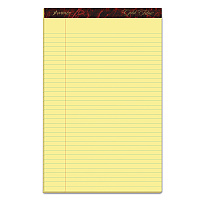 Ampad Gold Fibre Quality Writing Pads, Wide/Legal Rule, 50 Canary-Yellow 8.5 x 14 Sheets, Dozen (TOP20030)