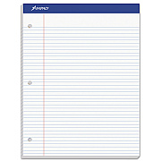 Ampad Double Sheet Pads, Narrow Rule, 100 White 8.5 x 11.75 Sheets (TOP20346)