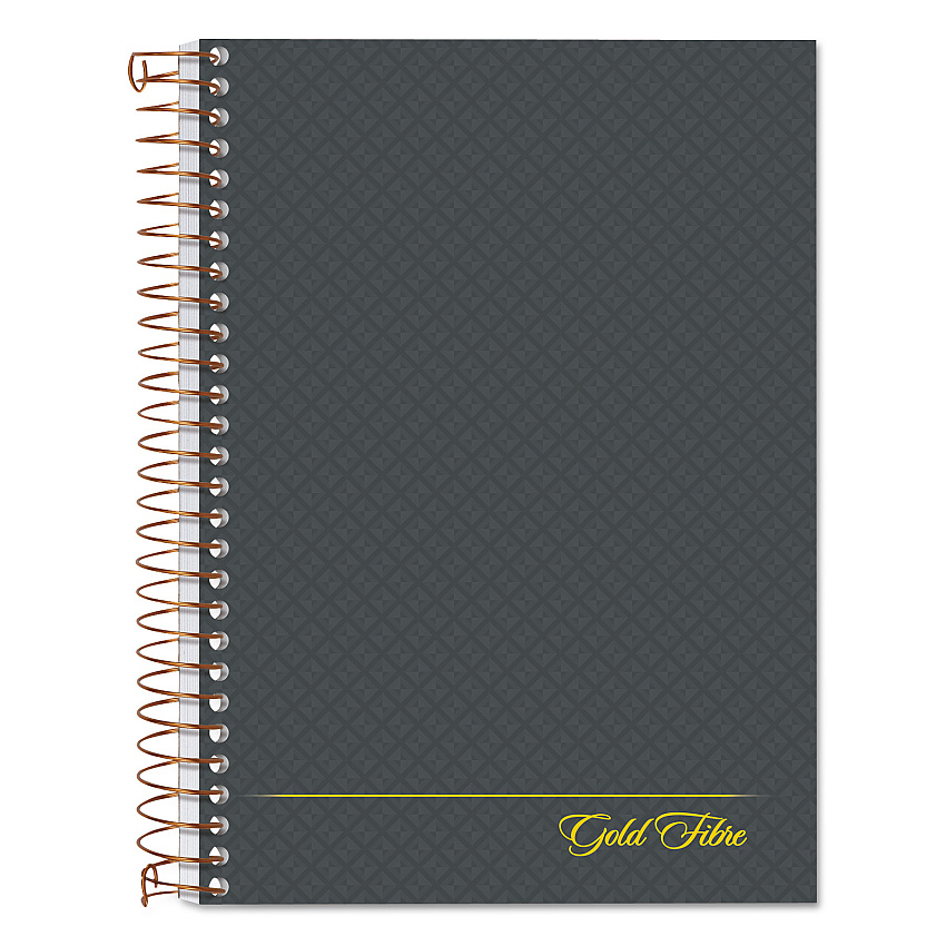 Ampad Gold Fibre Personal Notebooks, 1-Subject, Medium/College Rule, Designer Gray Cover, (100) 7 x 5 Sheets (TOP20803)