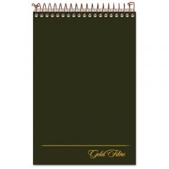 Ampad Gold Fibre Steno Pads, Gregg Rule, Designer Green/Gold Cover, 100 White 6 x 9 Sheets (20806)