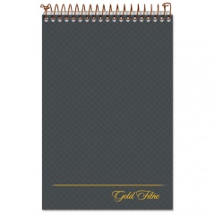 Ampad Gold Fibre Steno Pads, Gregg Rule, Designer Diamond Pattern Gray/Gold Cover, 100 White 6 x 9 Sheets (20808)