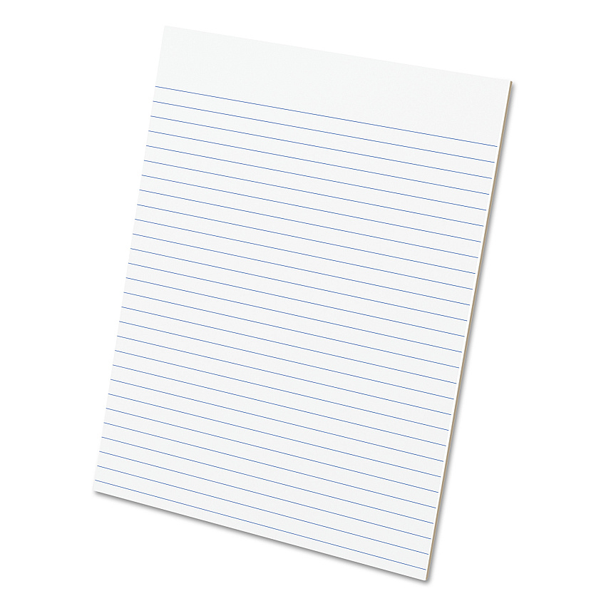 Ampad Glue Top Pads, Wide/Legal Rule, 50 White 8.5 x 11 Sheets, Dozen (TOP21112)