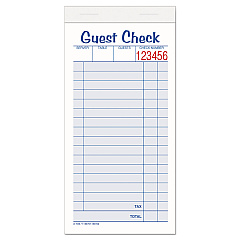 Adams Guest Check Pad, Two-Part Carbonless, 6.38 x 3.38, 50 Forms Total (ABF10450SW)