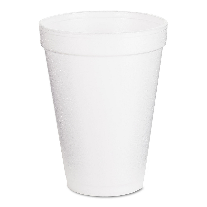 Dart Foam Drink Cups, 12 oz, White, 25/Pack (DCC12J12BG)
