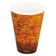 Dart Fusion Escape Foam Hot/Cold Cups, 12 oz, Brown/Black, 1,000/Carton (DCC12U16ESC)