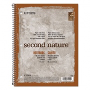 TOPS SECOND NATURE 1-SUBJECT WIREBOUND NOTEBOOK, 4 SQ/IN QUADRILLE RULE, 11 X 8.5, WHITE, 80 SHEETS (74112)