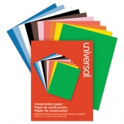 Universal Construction Paper, 76 lb Text Weight, 9 x 12, Assorted, 200/Pack (20900)