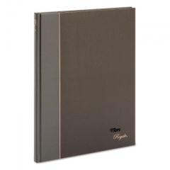 TOPS Royale Casebound Business Notebooks, 1 Subject, Medium/College Rule, Black/Gray Cover, 10.5 x 8, 96 Sheets (25231)