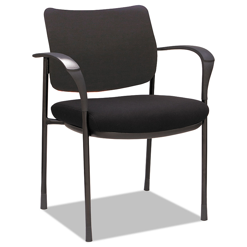 Alera IV Series Fabric Back/Seat Guest Chairs, 24.8" x 22.83" x 32.28", Black Seat, Black Back, Black Base, 2/Carton (ALEIV4317A)
