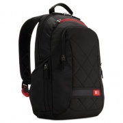 Case Logic Diamond Backpack, Fits Devices Up to 14.1", Polyester, 6.3 x 13.4 x 17.3, Black (3201265)
