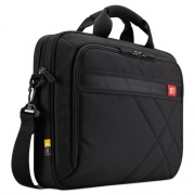 Case Logic Diamond Briefcase, Fits Devices Up to 15.6", Polyester, 16.1 x 3.1 x 11.4, Black (3201433)