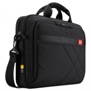 Case Logic Diamond Laptop Briefcase,  Fits Devices Up to 17", Nylon, 17.3 x 3.2 x 12.5, Black (3201434)
