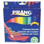 Prang Colored Pencil Sets, 3 mm, 2B (#1), Assorted Lead/Barrel Colors, 72/Pack (22725)