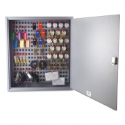 SteelMaster Steel Key Cabinet, 90-Keys, Steel, Gray, 3.5 x 16.5 x 18.38 (2012F09001)